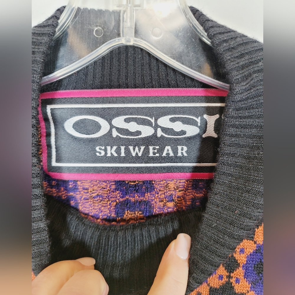 VINTAGE OSSI Colorful Patterned Sweater, M/L - Picture 3 of 3